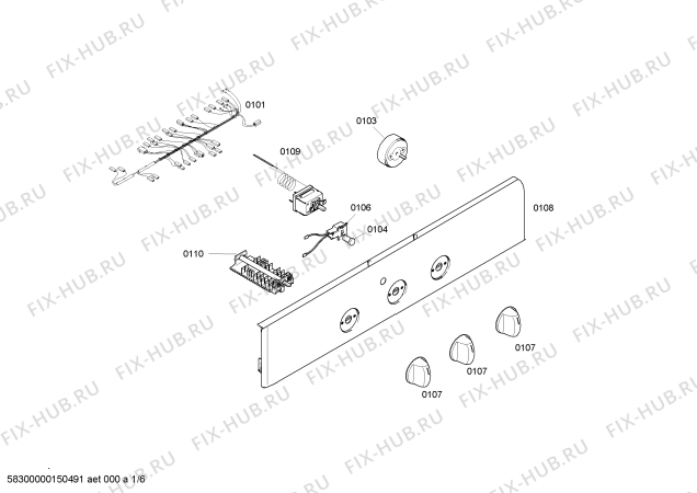 Схема №4 HBN311E1J с изображением Панель управления для плиты (духовки) Bosch 00702345