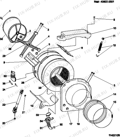 Схема №2 LBE129ALL (F032569) с изображением Наставление для стиралки Indesit C00111129