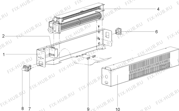 Взрыв-схема микроволновой печи Electrolux EED14700OV - Схема узла Section 2