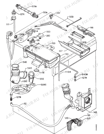 Взрыв-схема стиральной машины Sharp ES-E60 - Схема узла Hydraulic System 272