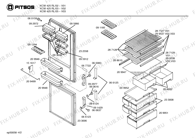 Схема №3 KGS4230 с изображением Компрессор для холодильника Bosch 00141313