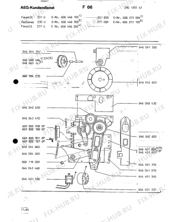 Взрыв-схема посудомоечной машины Aeg ELECTRONIC 231 U - Схема узла Section9