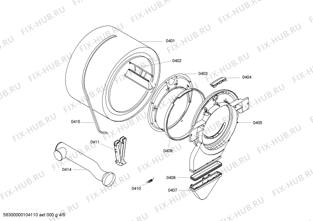 Схема №2 WTA4400EE, WTA4400 с изображением Панель для сушильной машины Bosch 00440709