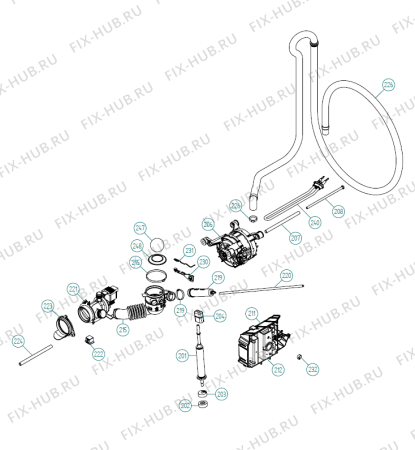 Взрыв-схема стиральной машины Asko W6863 CE   -White #90686310 (337782, WM60.2) - Схема узла 02