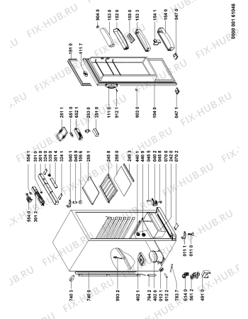 Схема №1 ARC1731S (F091203) с изображением Дверца для холодильной камеры Indesit C00322897