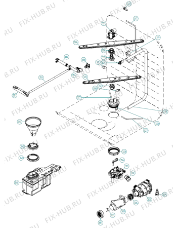 Взрыв-схема посудомоечной машины Atag VW6055ST XL NL   -VW6055STUU-A01 (341710, DW70.3) - Схема узла 06