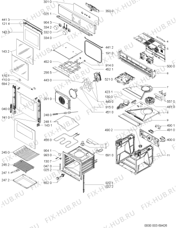 Схема №1 AKZ555IX (F091162) с изображением Инструкция по эксплуатации для плиты (духовки) Indesit C00363165