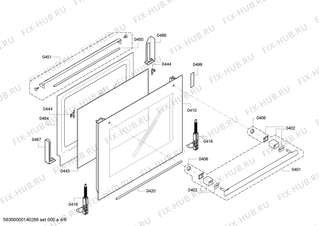 Взрыв-схема плиты (духовки) Bosch HBA73B550B - Схема узла 04