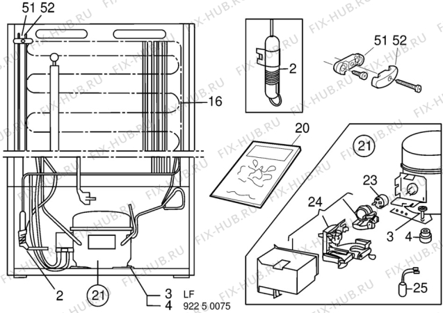 Взрыв-схема холодильника Aeg A1855-4FFP - Схема узла C10 Cold, users manual