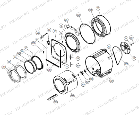 Взрыв-схема стиральной машины Gorenje WMC75V DK   -Titanium (900003532, WMC55) - Схема узла 03