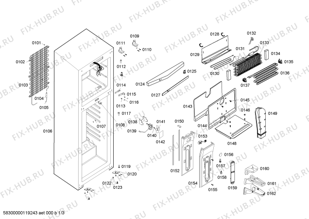 Схема №2 RN26B7F26B с изображением Дверь для холодильника Bosch 00476332