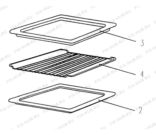 Взрыв-схема плиты (духовки) Electrolux CO5940 - Схема узла H20 Oven equipment, users manua