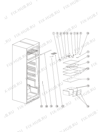 Взрыв-схема холодильника Hotpoint-Ariston RMTA1167LX (F048638) - Схема узла