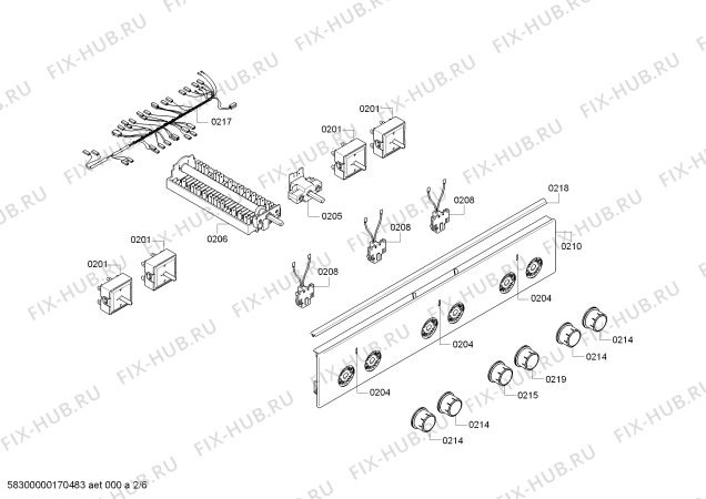 Схема №1 HCE622123V с изображением Кабель для плиты (духовки) Bosch 00751915