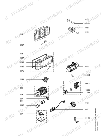 Схема №1 FAV30660IA с изображением Микропереключатель для электропосудомоечной машины Aeg 1115741009