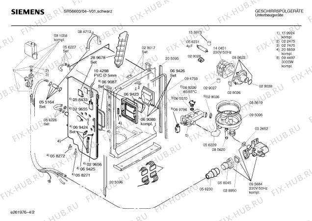 Схема №1 SR56603 с изображением Панель для посудомоечной машины Siemens 00285777