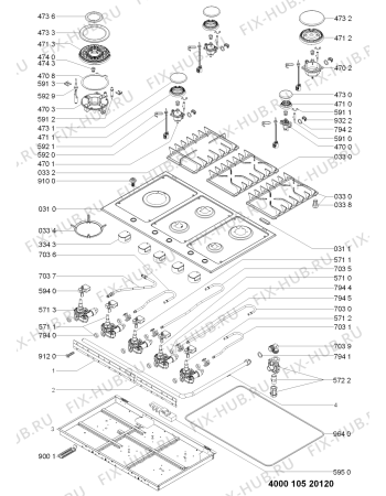 Схема №1 002.389.12 с изображением Труба для плиты (духовки) Whirlpool 481000365676