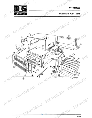 Схема №1 X20B с изображением Регулятор для электропечи DELONGHI 5318102300