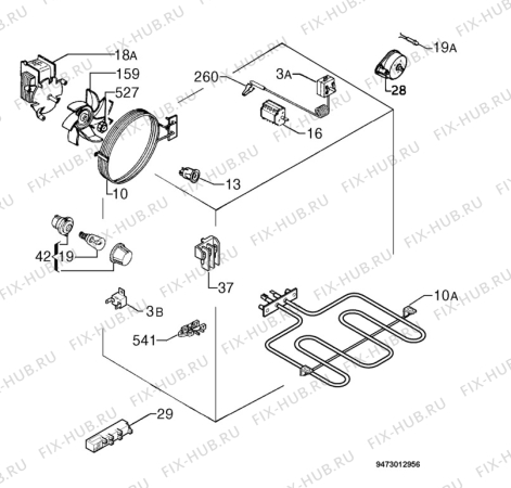 Взрыв-схема плиты (духовки) Parkinson Cowan SIM333X - Схема узла Electrical equipment 268