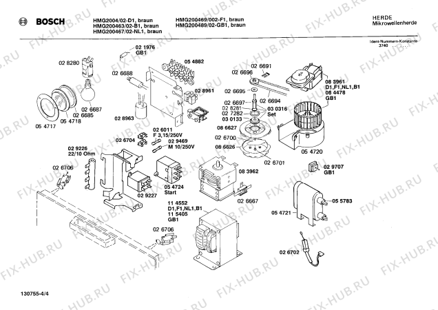 Схема №2 HMG200463 с изображением Часть корпуса Bosch 00114534