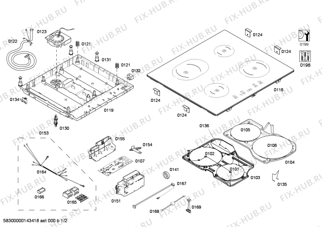 Схема №2 NIB651E14E polybox IH5-I 60cm 4I с изображением Блок подключения для духового шкафа Siemens 00617987