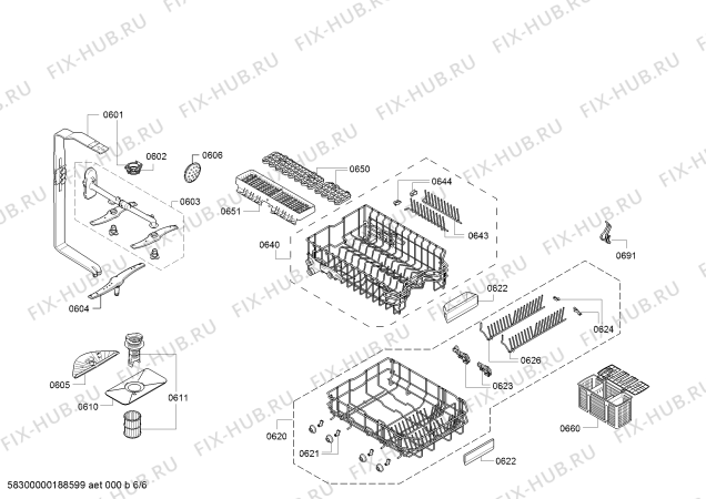 Схема №4 SPUCY43M21 с изображением Силовой модуль запрограммированный для посудомойки Bosch 12017174