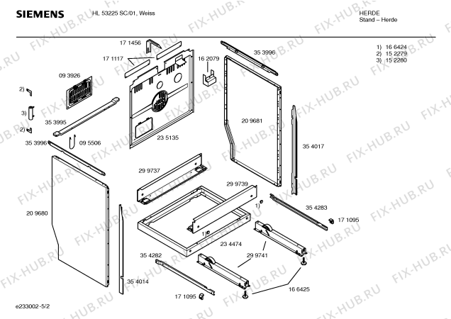Схема №4 HL53225SC с изображением Инструкция по эксплуатации для плиты (духовки) Siemens 00523240