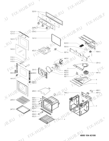 Схема №1 AKP 256/NA с изображением Обшивка для духового шкафа Whirlpool 481010443104