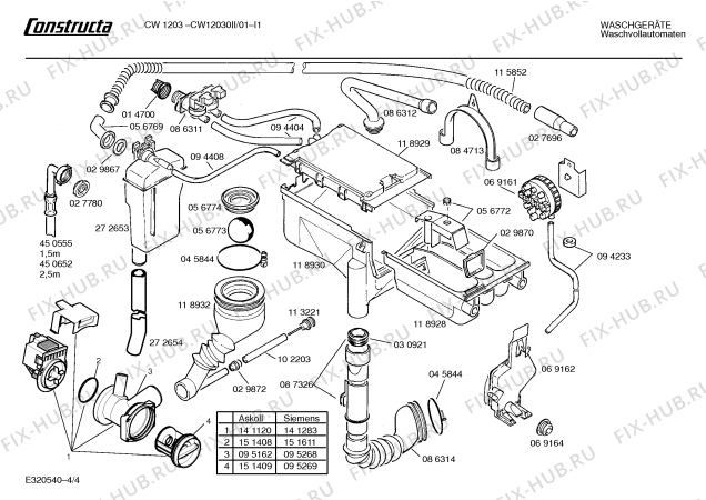 Схема №2 CW12030II CW1203 с изображением Панель для стиральной машины Bosch 00285464