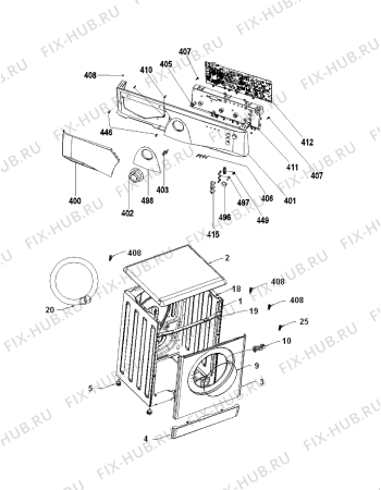 Схема №1 AWG6081/M с изображением Проводка для стиралки Whirlpool 480111102507