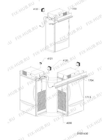 Схема №4 ART 690/LH с изображением Держатель для холодильника Whirlpool 481240148589