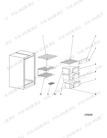 Взрыв-схема холодильника Hotpoint-Ariston RMUP100X (F058844) - Схема узла