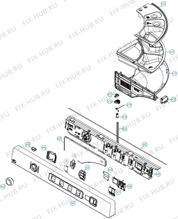 Схема №1 FT446 SE   -White (339026, WM70.1) с изображением Блок управления для стиралки Gorenje 440547