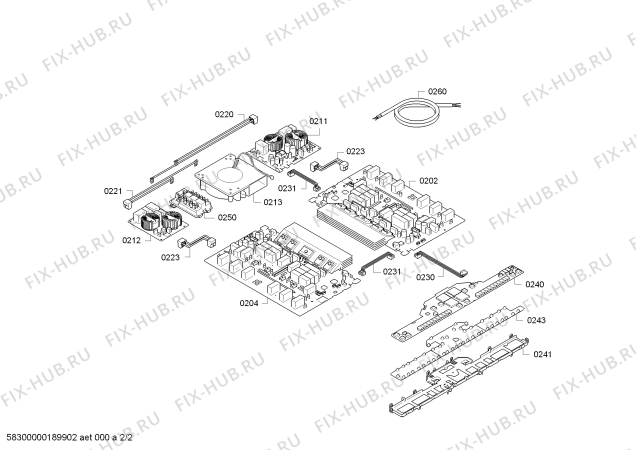 Взрыв-схема плиты (духовки) Siemens EX877LYC1E - Схема узла 02