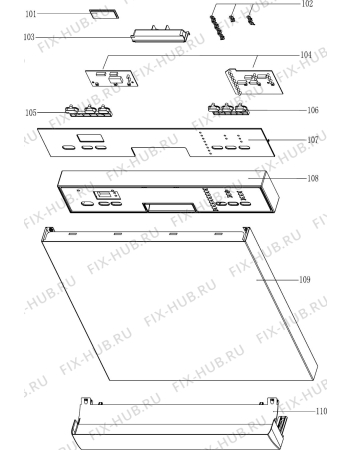 Схема №5 DEDW645W с изображением Микромодуль для посудомоечной машины DELONGHI DAU1590990
