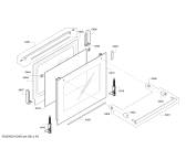 Схема №3 HBA63U351S с изображением Фронтальное стекло для плиты (духовки) Bosch 00688226
