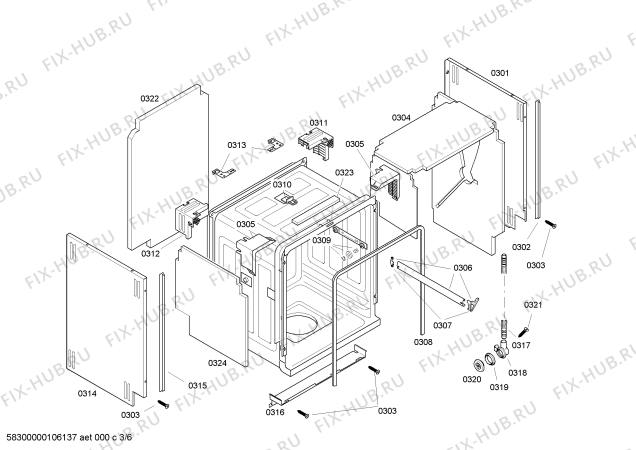 Взрыв-схема посудомоечной машины Kenmore S35KMK12UC Kenmore Elite - Схема узла 03