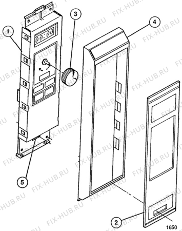 Взрыв-схема микроволновой печи Unknown ZM23-20W - Схема узла H40 Panel, users manual  D