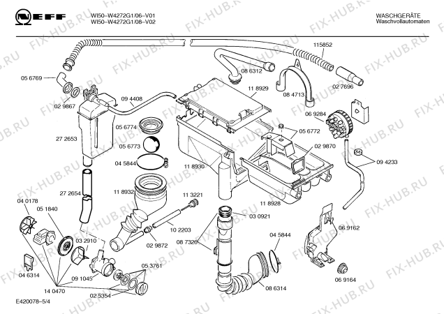 Схема №4 W4272G1 WI50 с изображением Панель управления для стиралки Bosch 00295543
