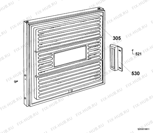 Взрыв-схема холодильника Zanussi ZFX405W - Схема узла Door 003