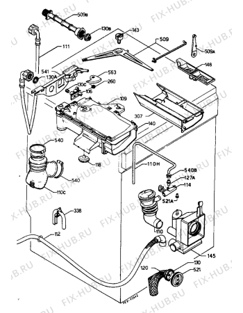 Взрыв-схема стиральной машины Zanussi ZWD1263JT - Схема узла Water equipment