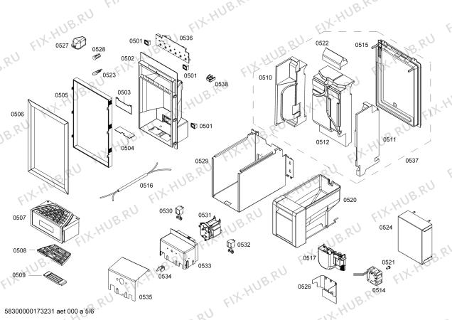 Схема №1 RF413202 с изображением Силовой модуль для холодильной камеры Bosch 00743179