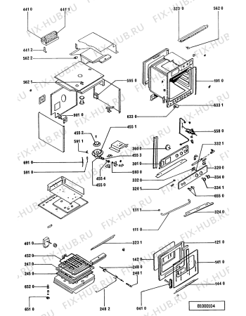 Схема №1 AKG 629/WH с изображением Клавиша для электропечи Whirlpool 481941358954