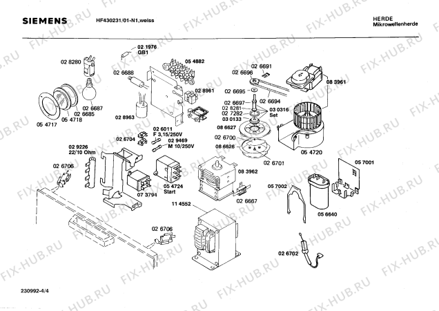 Схема №1 HF430249 DUO3214Z-W с изображением Панель для микроволновки Siemens 00085853