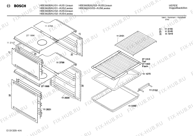 Схема №2 HBE662BGB с изображением Рамка для электропечи Bosch 00272324