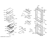 Схема №4 KGH34A04GB с изображением Дверь для холодильной камеры Bosch 00247651