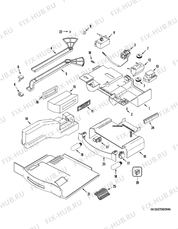 Схема №8 GC2227DEDW с изображением Всякое для холодильника Whirlpool 481201225111