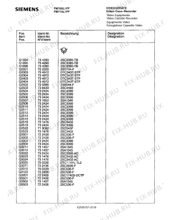 Схема №10 FM705L1FF с изображением Инструкция по эксплуатации для видеотехники Siemens 00530858