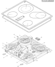 Схема №1 KT7404QDOBK (F028080) с изображением Керамическая поверхность для плиты (духовки) Indesit C00092593