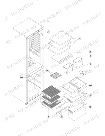 Схема №6 WBR 3712 W с изображением Рукоятка для холодильной камеры Whirlpool 480188800078